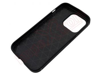 funda negra con efecto fibra de carbono para iPhone 15 pro